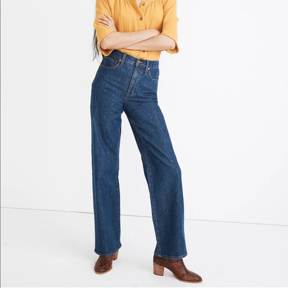 Madewell Slim Wide-Leg Full-Length Jeans in Birley Wash